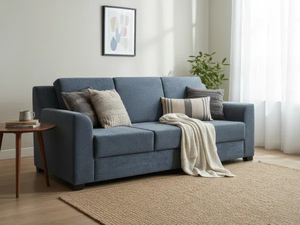 Erica Upholstered 3 Seater Sofa in Livid Color